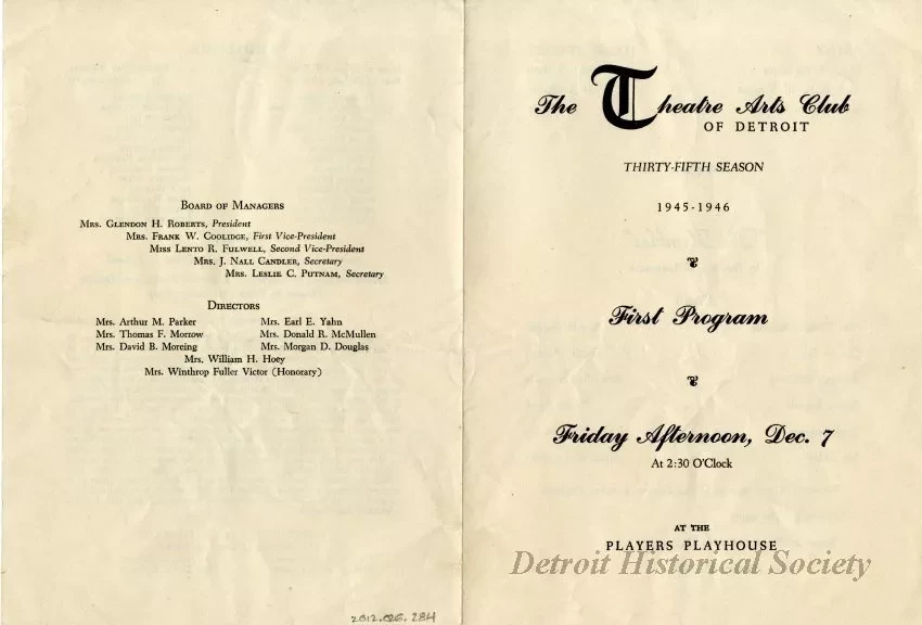 Program, Theater