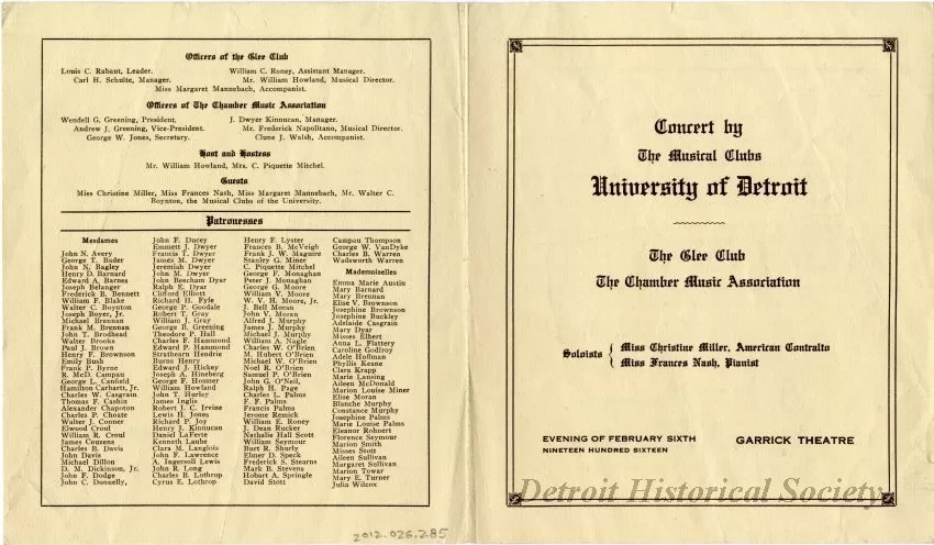 Program, Concert