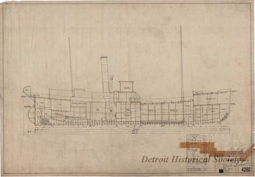 Drawing, Technical - Inboard Profile
[for trawler, Foam]