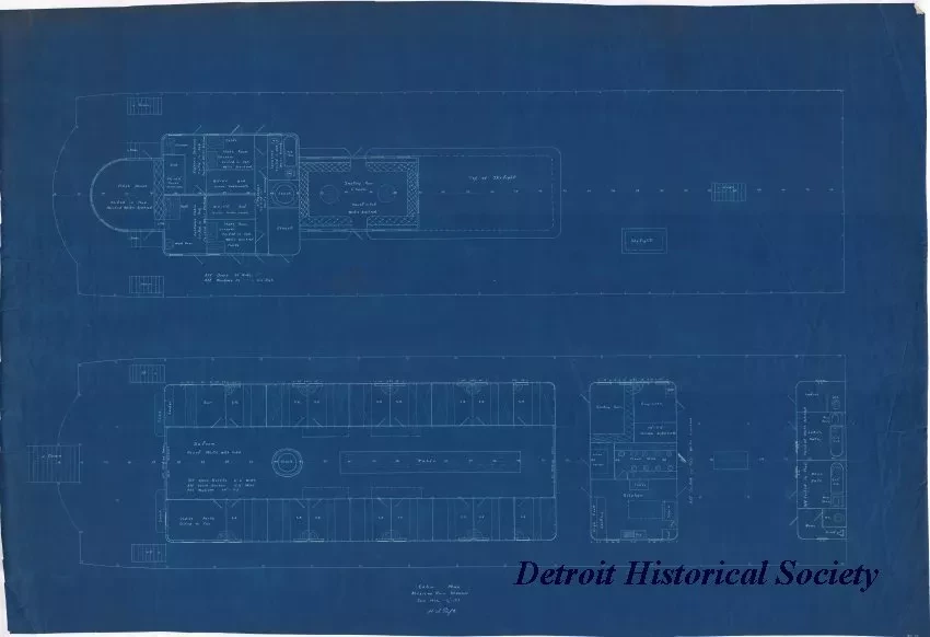 Blueprint - Cabin Plan, Mexican River Steamer