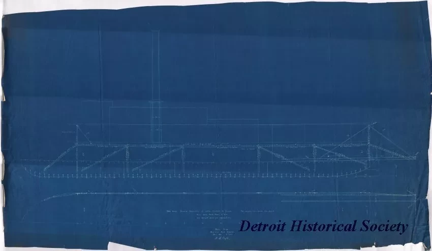 Blueprint - Main Truss, Mexican River Steamer