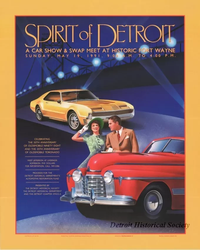 Poster - Spirit of Detroit - A Car Show & Swap Meet at Historic Fort Wayne