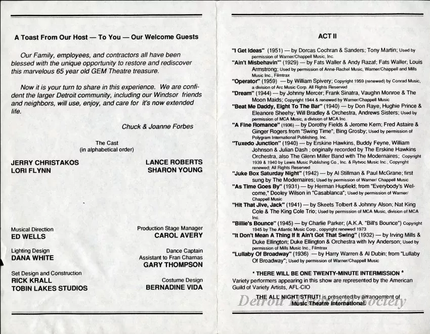Program, Theater