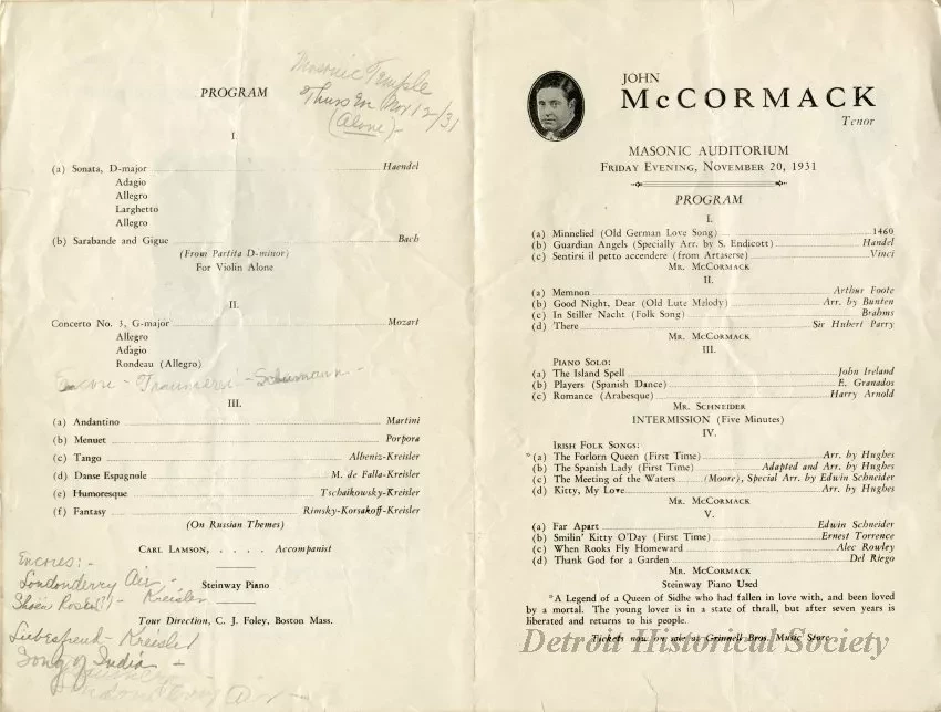 Program, Concert
