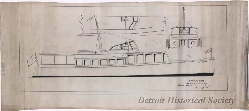 Drawing, Technical - Proposed Change,
Yacht Rainbow II