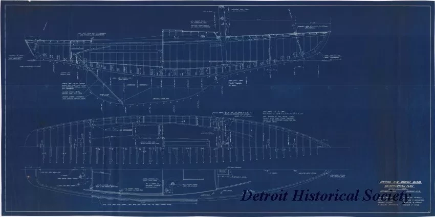Blueprint - Yankee One-Design Class Construction Plan