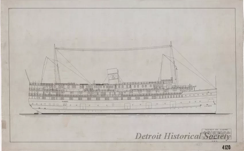 Drawing, Technical - Passenger Str. [Steamer] Alabama