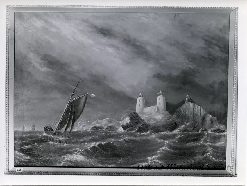 Print, Photographic - Seascape with Lighthouse - Seascape with Lighthouse, 1845