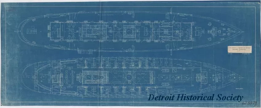 Blueprint - U. S. Coast & Geodetic Survey Steamer, Surveyor;
Deck Plans