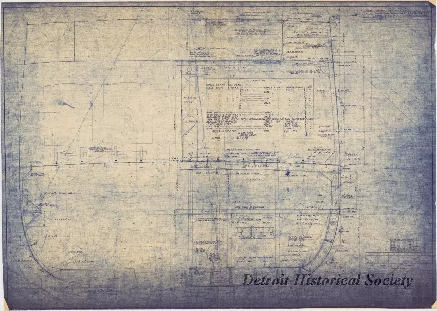Blueprint - Midship Section
[Hull No. 311, SS City of Midland]