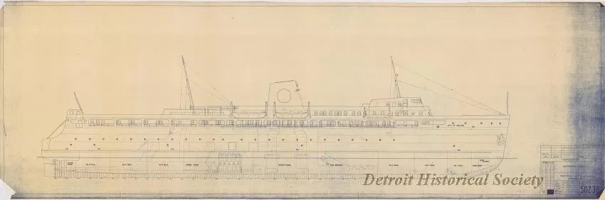 Blueprint - Outboard Profile
[Hull No. 311, SS City of Midland]