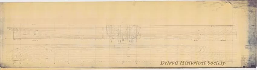 Blueprint - Lines From Mold Loft Offsets
[Hull No. 311, SS City of Midland]