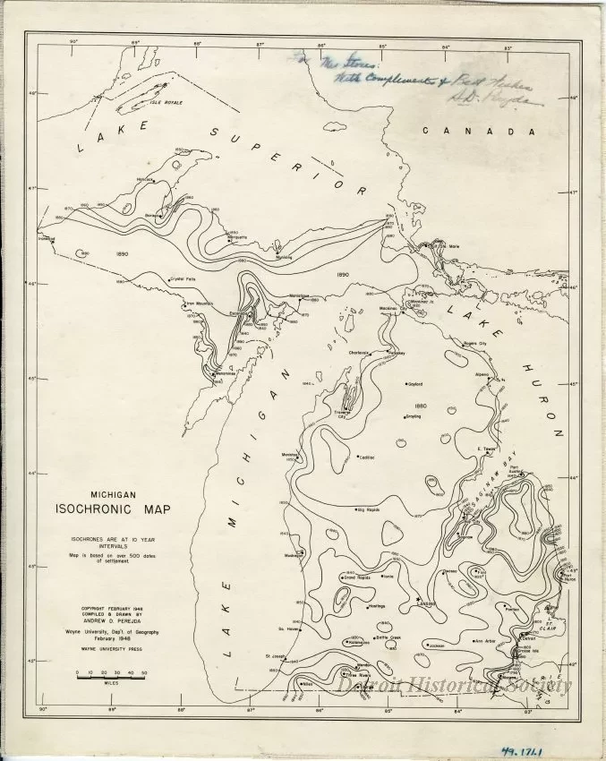 Map - Michigan Isochronic Map