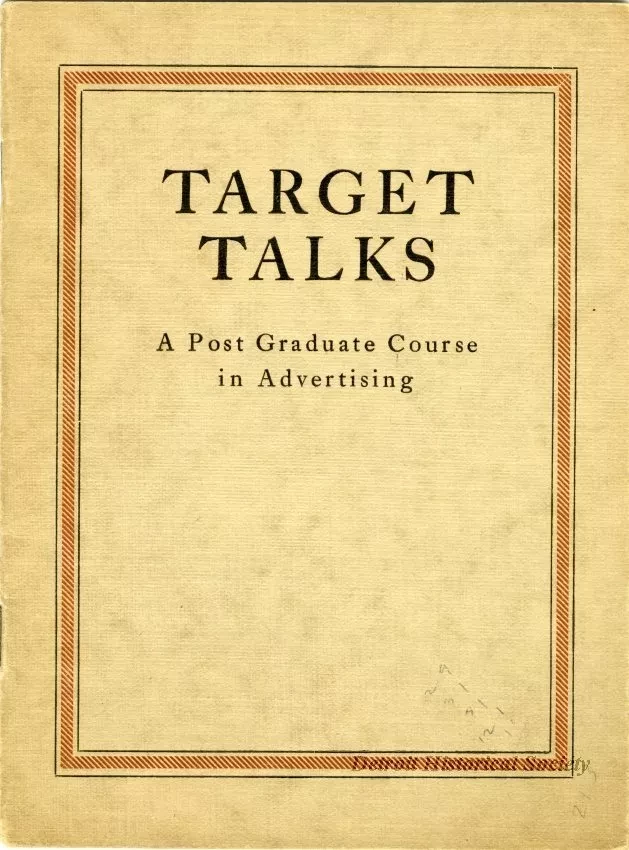 Booklet - Target Talks: A Post Graduate Course in Advertising