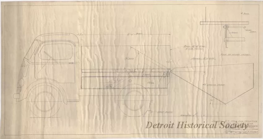Drawing, Technical - Special D7 High Sill Mounting for Detroit Rock Salt Mine