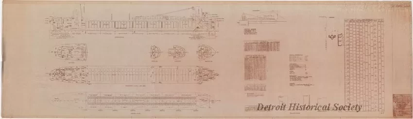 Drawing, Technical - SS Detroit Edison Lengthening,
Capacity Plan