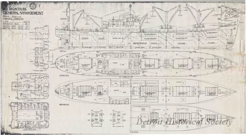 Photocopy - MV Montrose,
General Arrangement