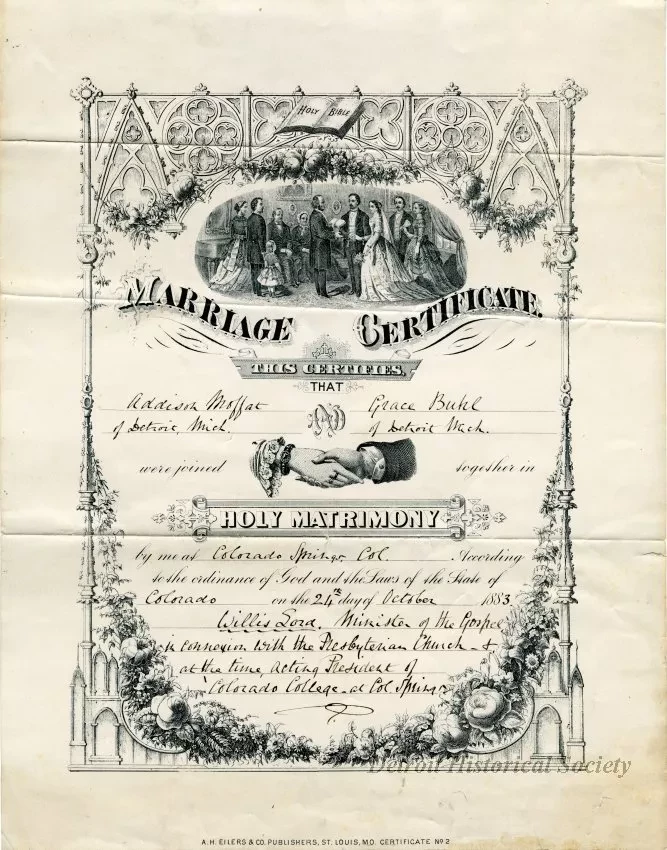 Certificate, Marriage