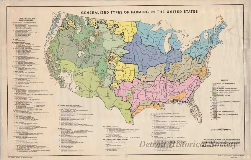 Map - Generalized Types of Farming in the United States