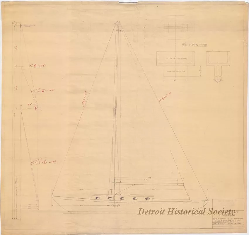 Blueprint - Owens Cutter, Candide,
Conversion to Single Spreader Aluminum Spar
