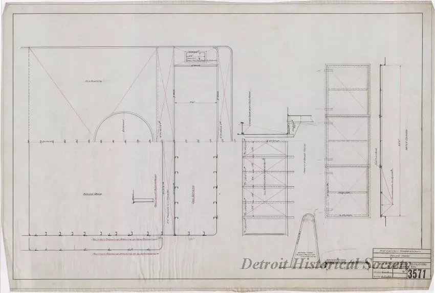Drawing, Technical - Str. Captain Thomas Wilson,
Boiler House