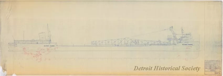 Blueprint - Outboard Profile,
[SS Detroit Edison]