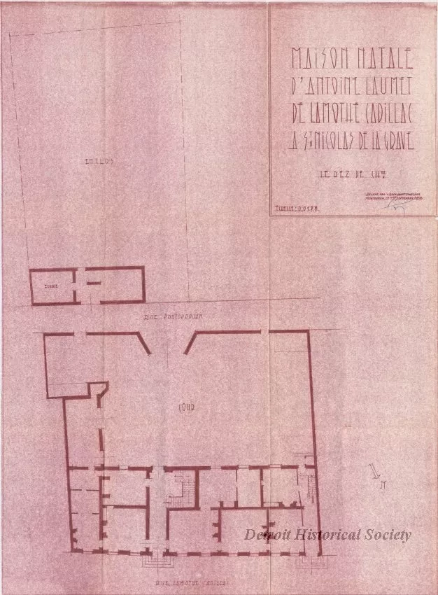 Drawing - Maison Natale d'Antoine Laumet de la Mothe Cadillac
à St. Nicolas de la Grave