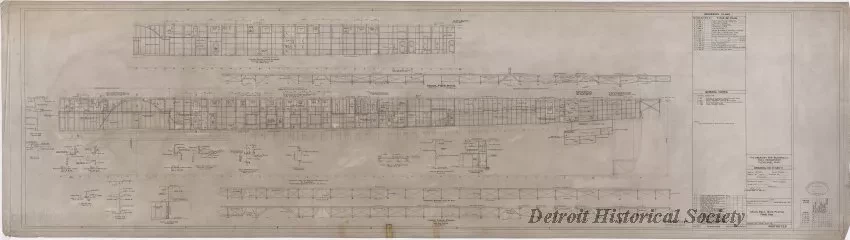 Drawing, Technical - Main Deck Side Plating,
For'd [Forward] End