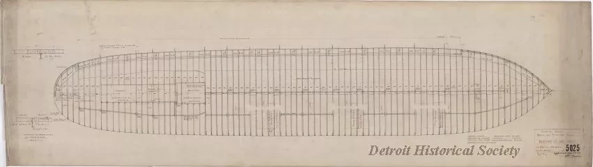 Drawing, Technical - Cabin Deck,
Beam and Plating Plan