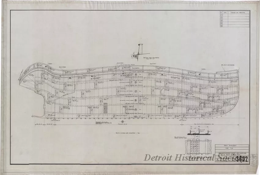 Drawing, Technical - Shell Expansion, Fire Tug
[Hull No. 75]