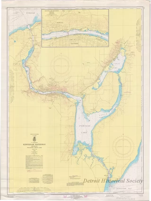 Chart, Navigational - Keweenaw Waterway, Michigan,
Including Torch Lake