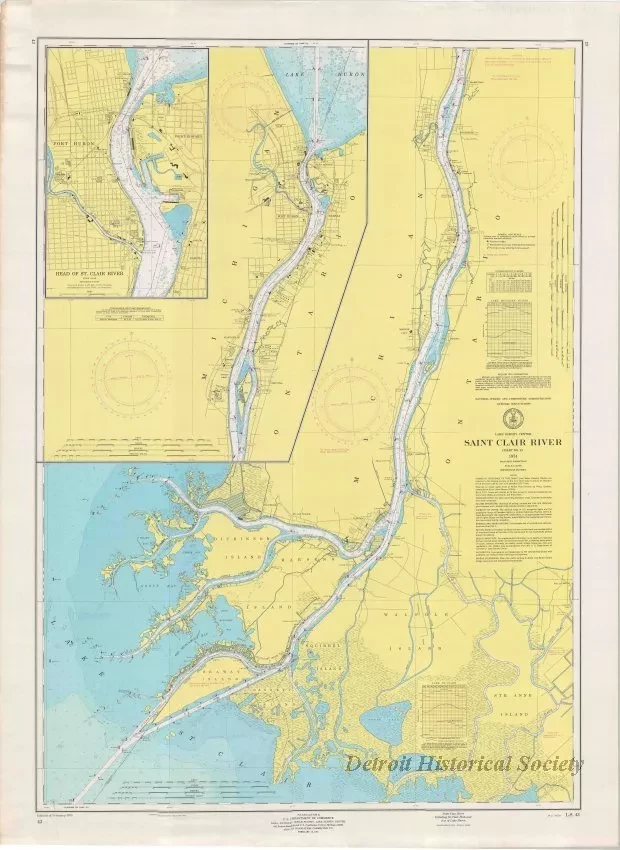 Chart, Navigational - St. Clair River