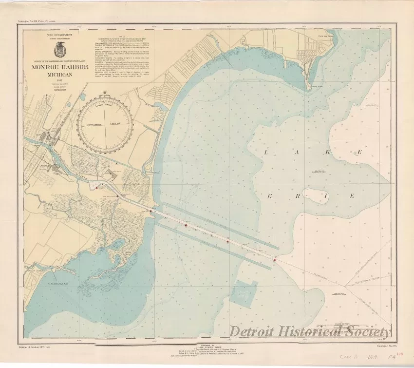 Chart, Navigational - Monroe Harbor, Michigan
