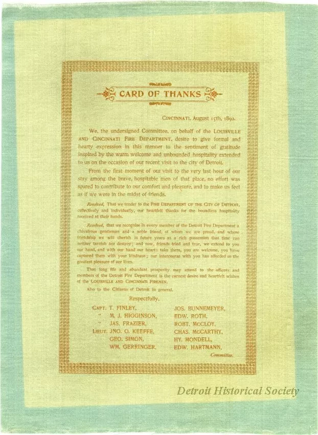 Resolution - Card of Thanks
