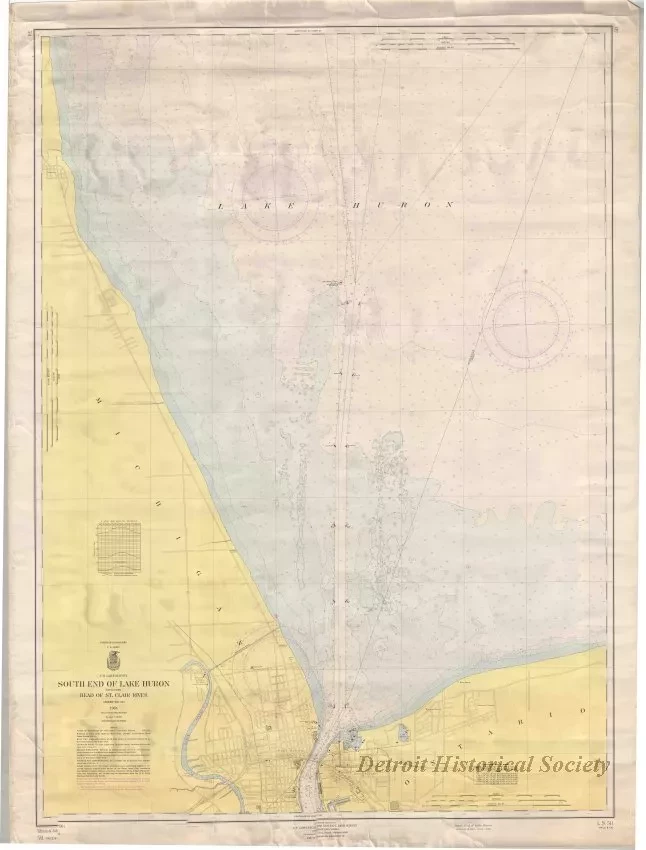 Chart, Navigational - South End of Lake Huron,
Including Head of St. Clair River