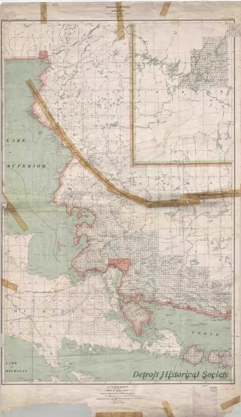 Map - Ontario, Sault Ste. Marie Sheet - 
Portions of Algoma, Sudbury, and Manitoulin Districts