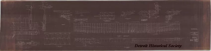 Blueprint - Aircraft Training Vessel, IX-64 (Ex. Seeandbee),
Flight Deck Structure