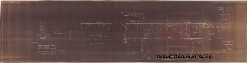 Blueprint - Aircraft Training Vessel, IX-64 (Ex. Seeandbee), 
Midship & Type Sections
