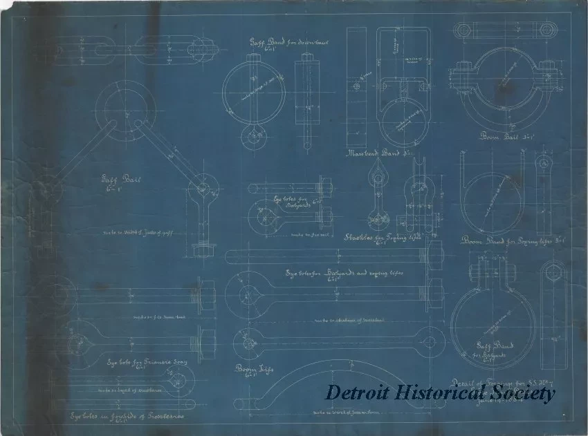 Blueprint - Detail of Forgings for S.S. [Steamship] No. 7