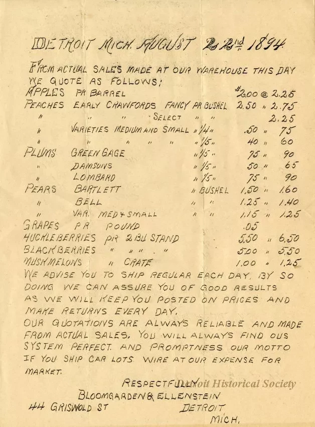 Pricelist
