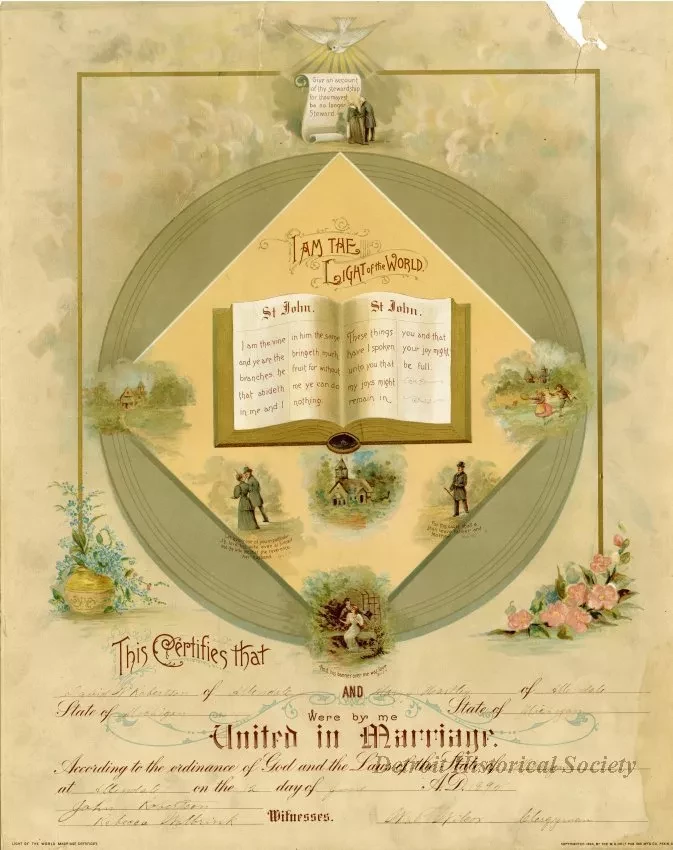 Certificate, Marriage