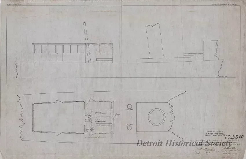 Drawing, Technical - Proposed Addition to After Deck House,
Yacht Margaret