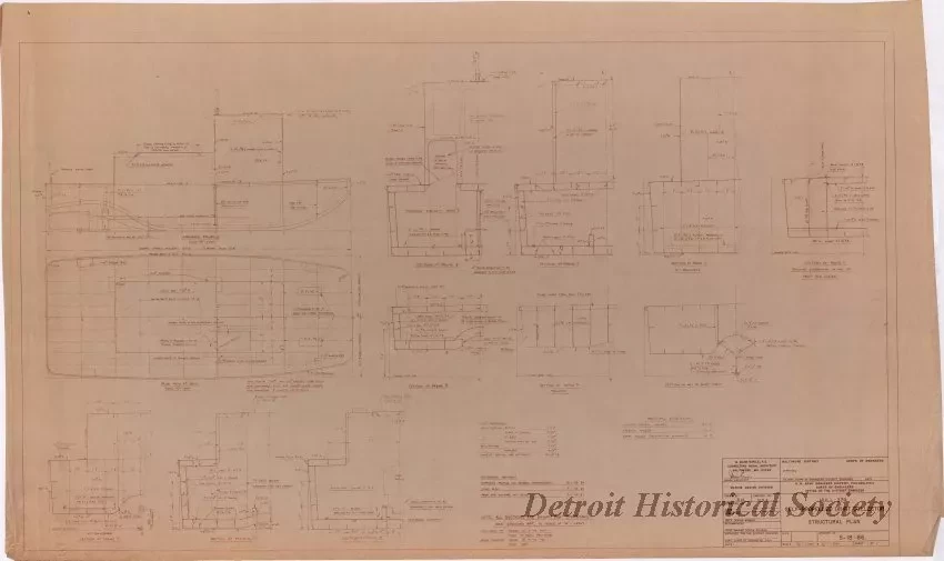 Drawing, Technical - Hull 339, Self-Propelled Drift Collector,
Structural Plan
