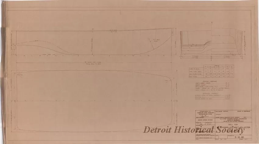 Drawing, Technical - Hull 339, Self-Propelled Drift Collector,
Lines Plan