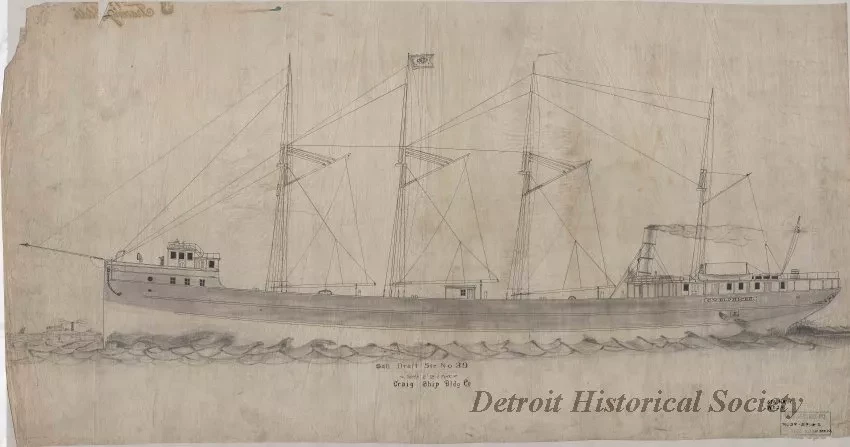 Drawing - Sail Draft Str. No. 39,
Craig Ship Bldg. Co.