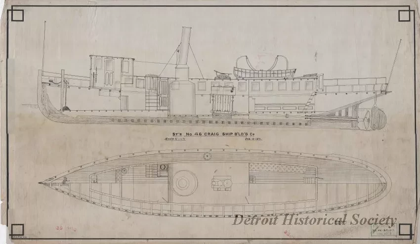 Drawing, Technical - St'r. No. 46, Craig Ship B'ld'g. Co.