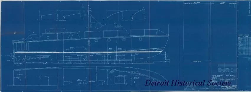 Blueprint - 63 Foot Aircraft Rescue Boat, Mark 3,
Docking Plan & Profile