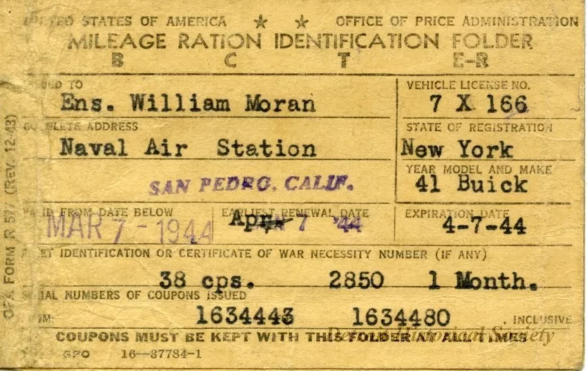 Coupon, Ration