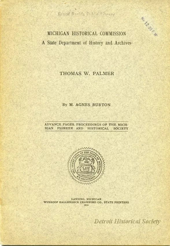 Booklet - Thomas W. Palmer