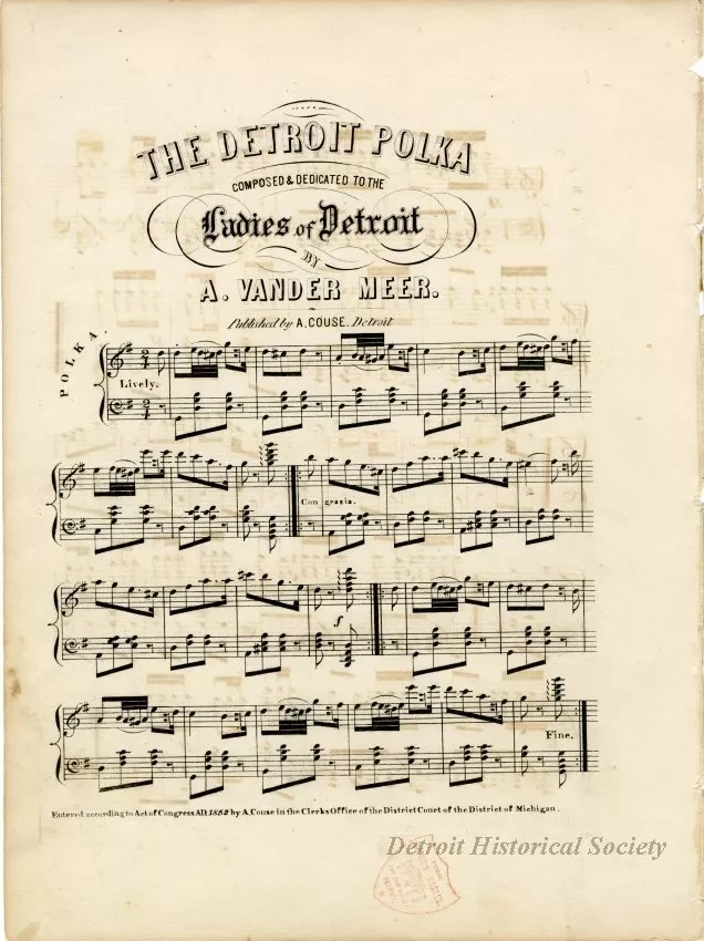 Music, Sheet - Detroit Polka